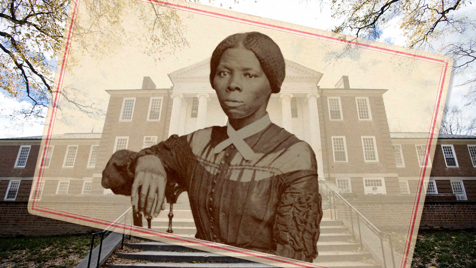 Woods Hall image by John T. Consoli; Tubman image credit: National Museum of African American History and Culture, Library of Congress; Collage by Stephanie S. Cordle