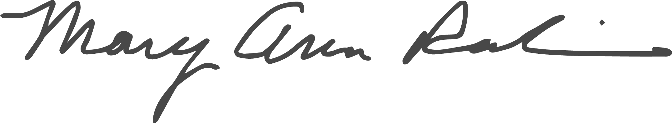 Mary Ann Rankin Signature